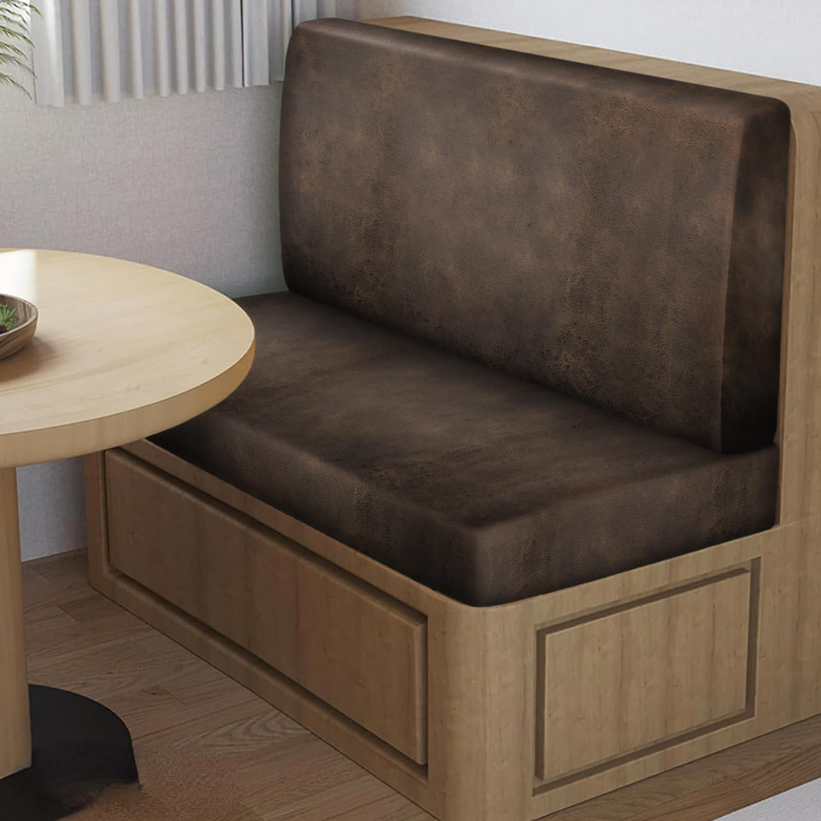 ANARACHON installed on RV dinette bench showing tidy fit and updated brown color