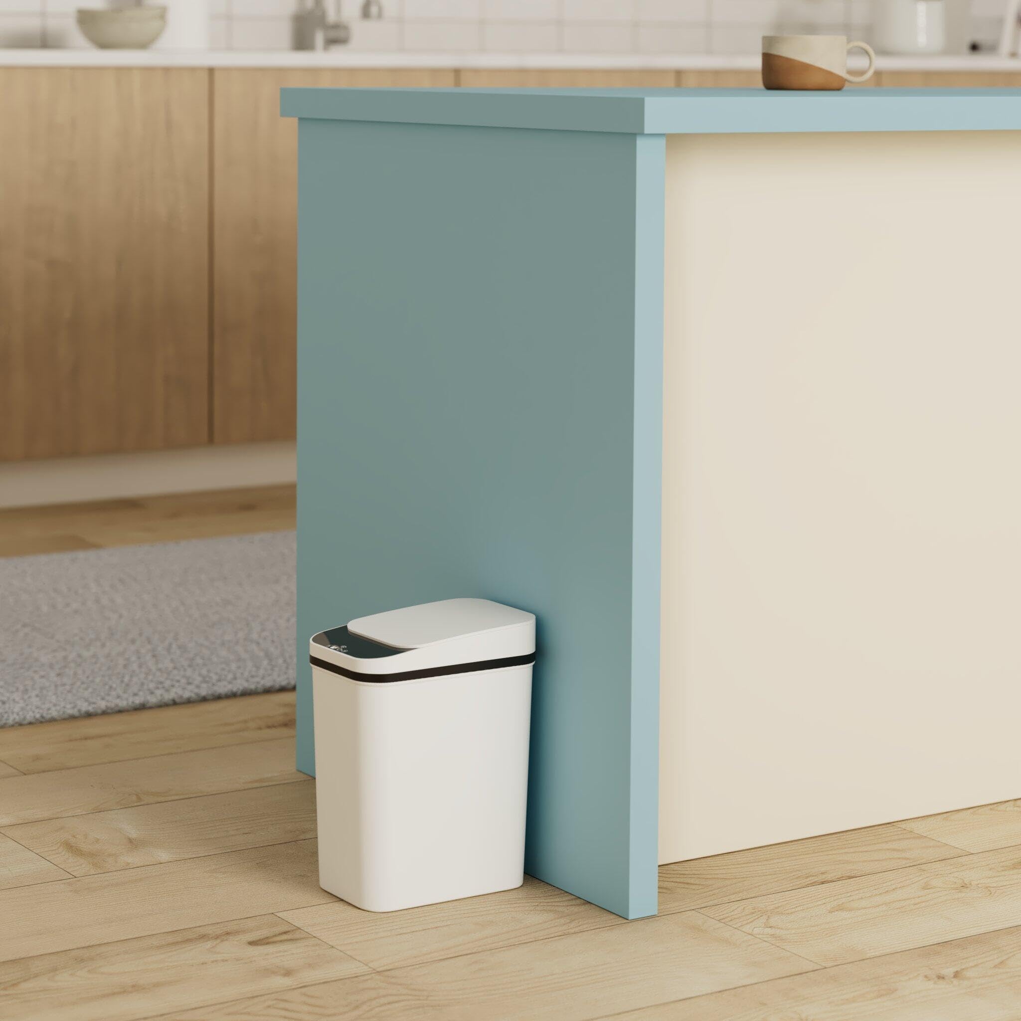 anborry closeup lid and sensor detail highlights touchless convenience benefit