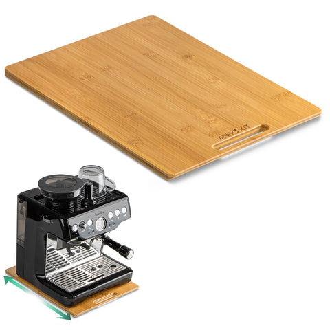 ANBOXIT front view showing bamboo sliding tray and handle benefit of easy access