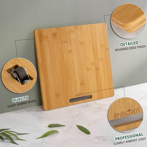ANBOXIT tray in use with coffee maker demonstrating easy pull-out access benefit