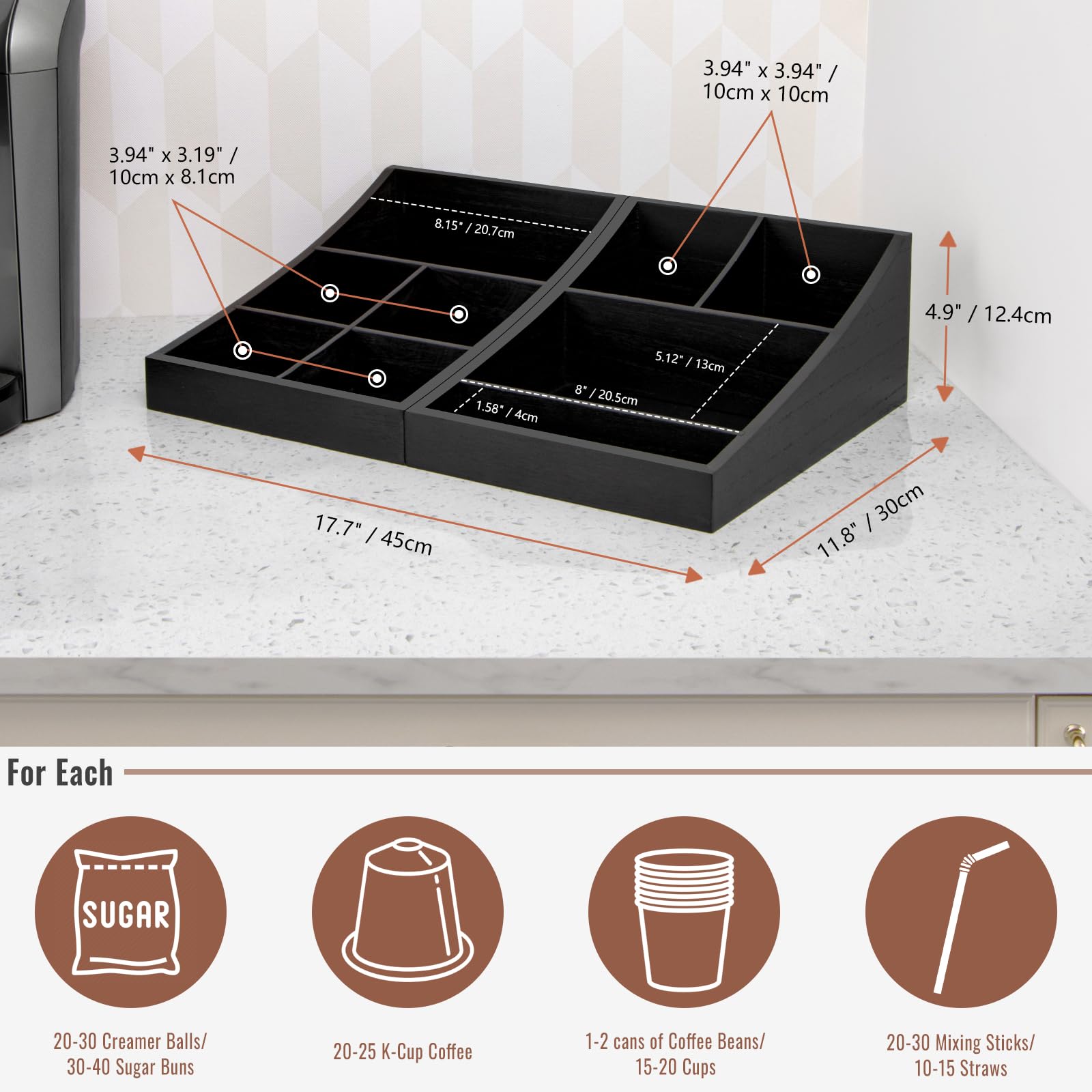 ANBOXIT holding mugs and spoons to show sturdy storage and easy retrieval benefit