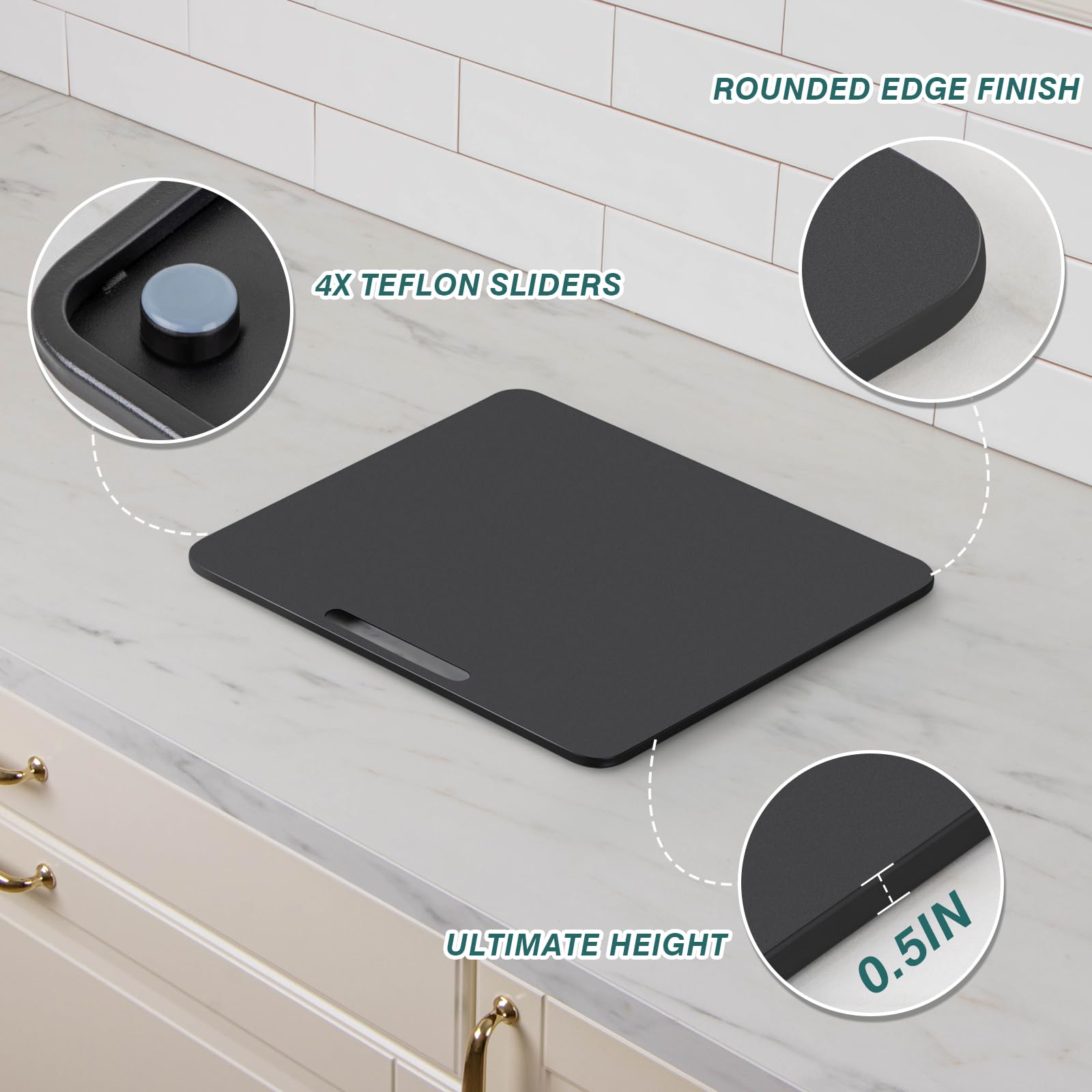ANBOXIT tray supporting heavy coffee maker showing stability and even weight distribution