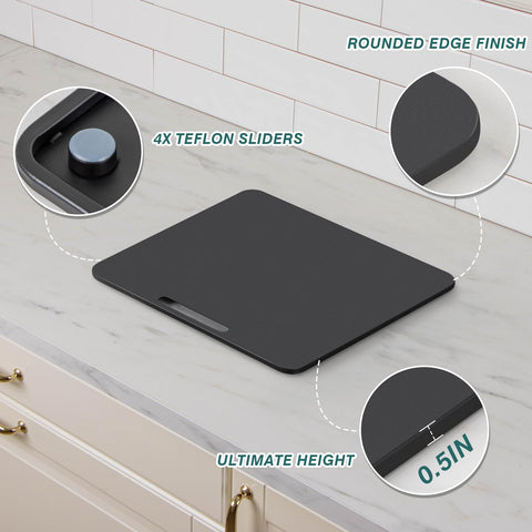 ANBOXIT tray supporting heavy coffee maker showing stability and even weight distribution