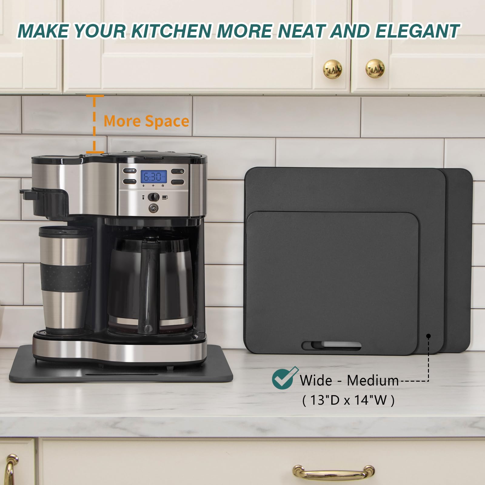 ANBOXIT sliding tray under cabinet demonstrating low 0.5-inch clearance for tight storage