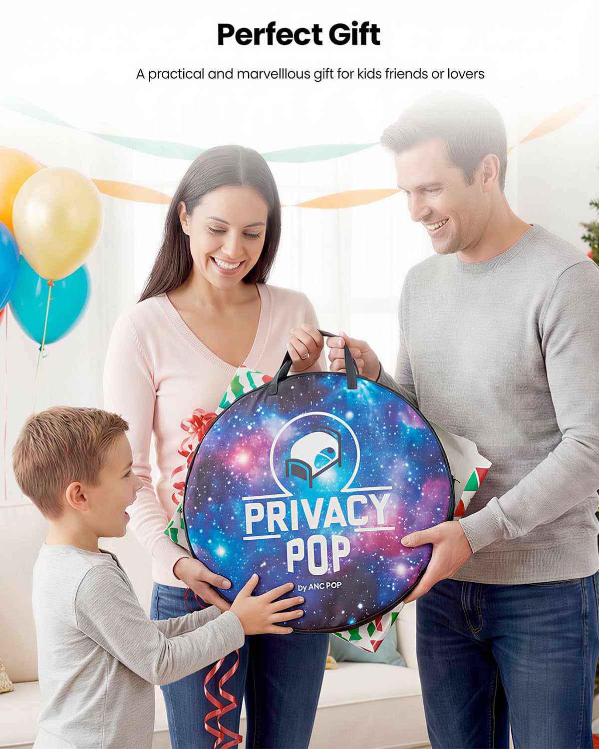 ANC POP lifestyle scene with child reading inside showing fun, quiet retreat
