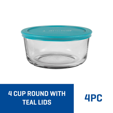 Anchor Hocking close-up of teal SnugFit lid seal demonstrating secure spill resistance