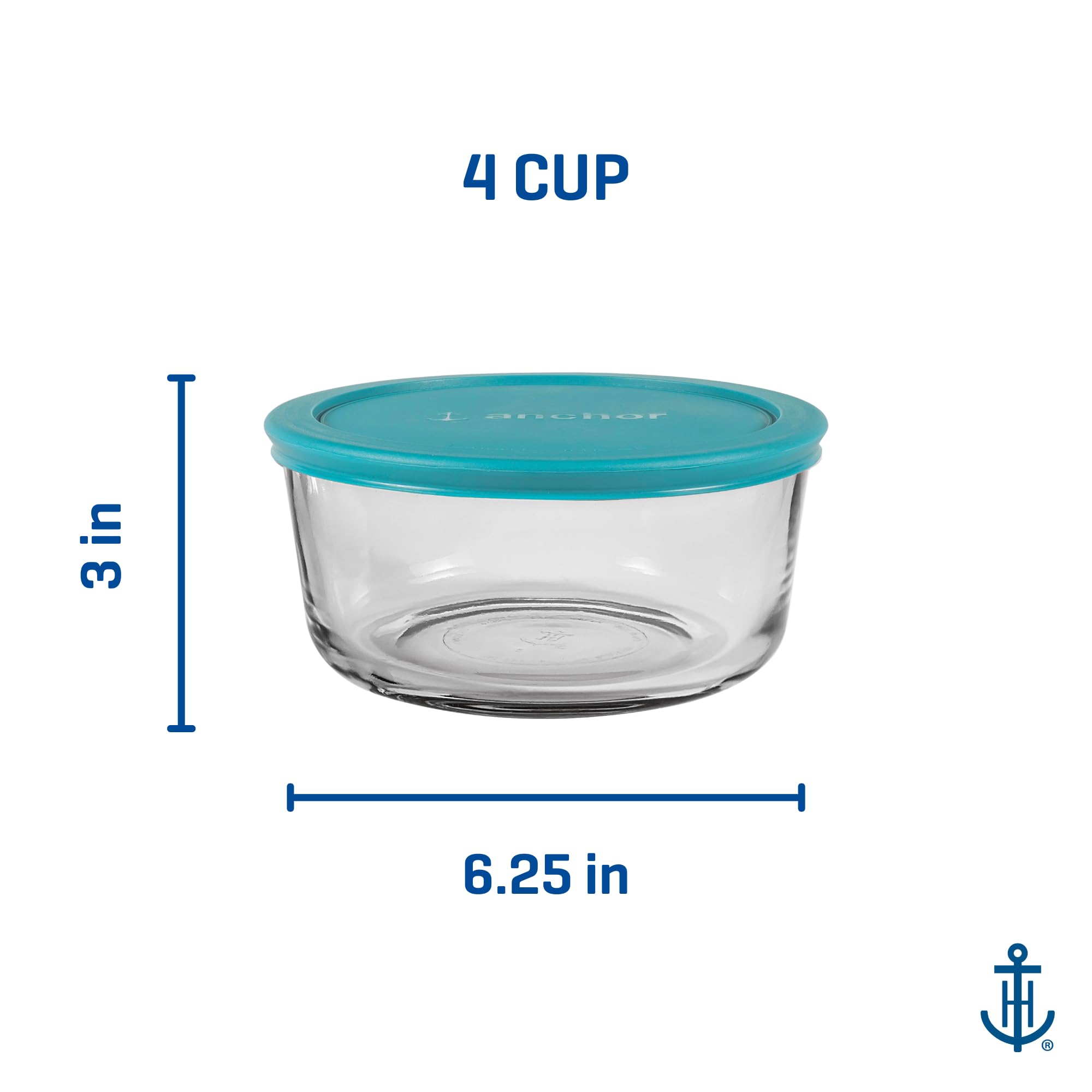 Anchor Hocking container filled with salad showcasing flavor-safe pure glass storage