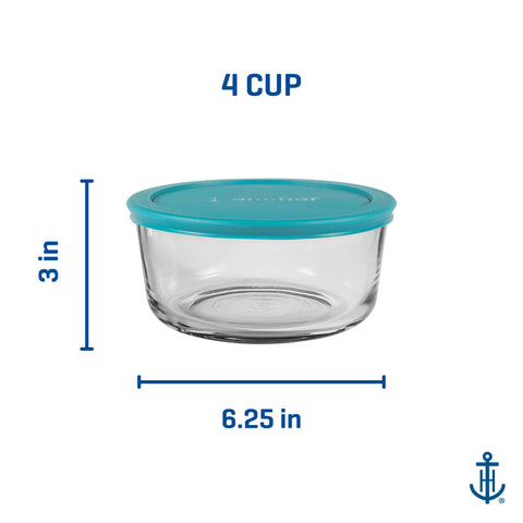 Anchor Hocking container filled with salad showcasing flavor-safe pure glass storage