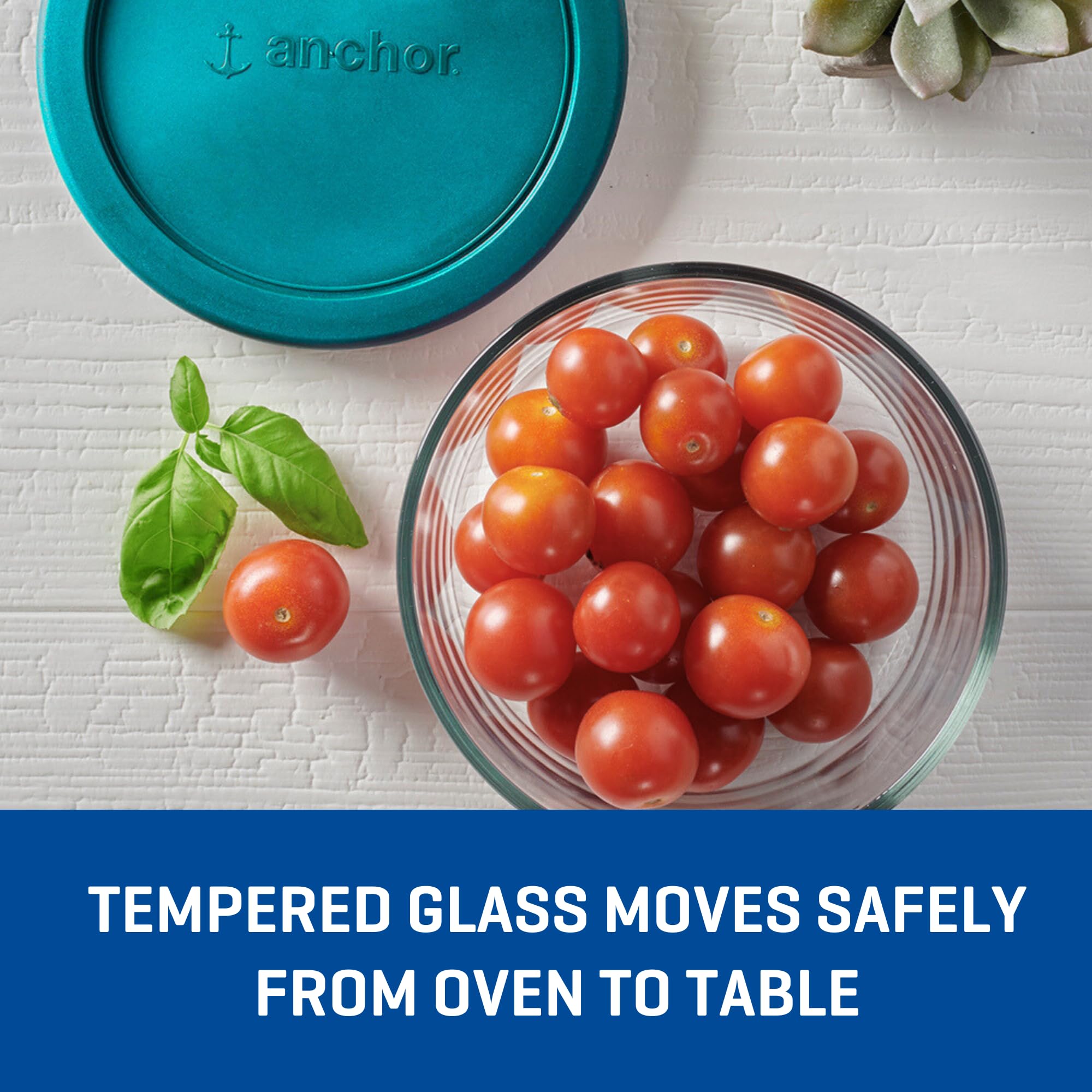 Anchor Hocking glass bowl in oven conveying oven-safe up to 425°F convenience