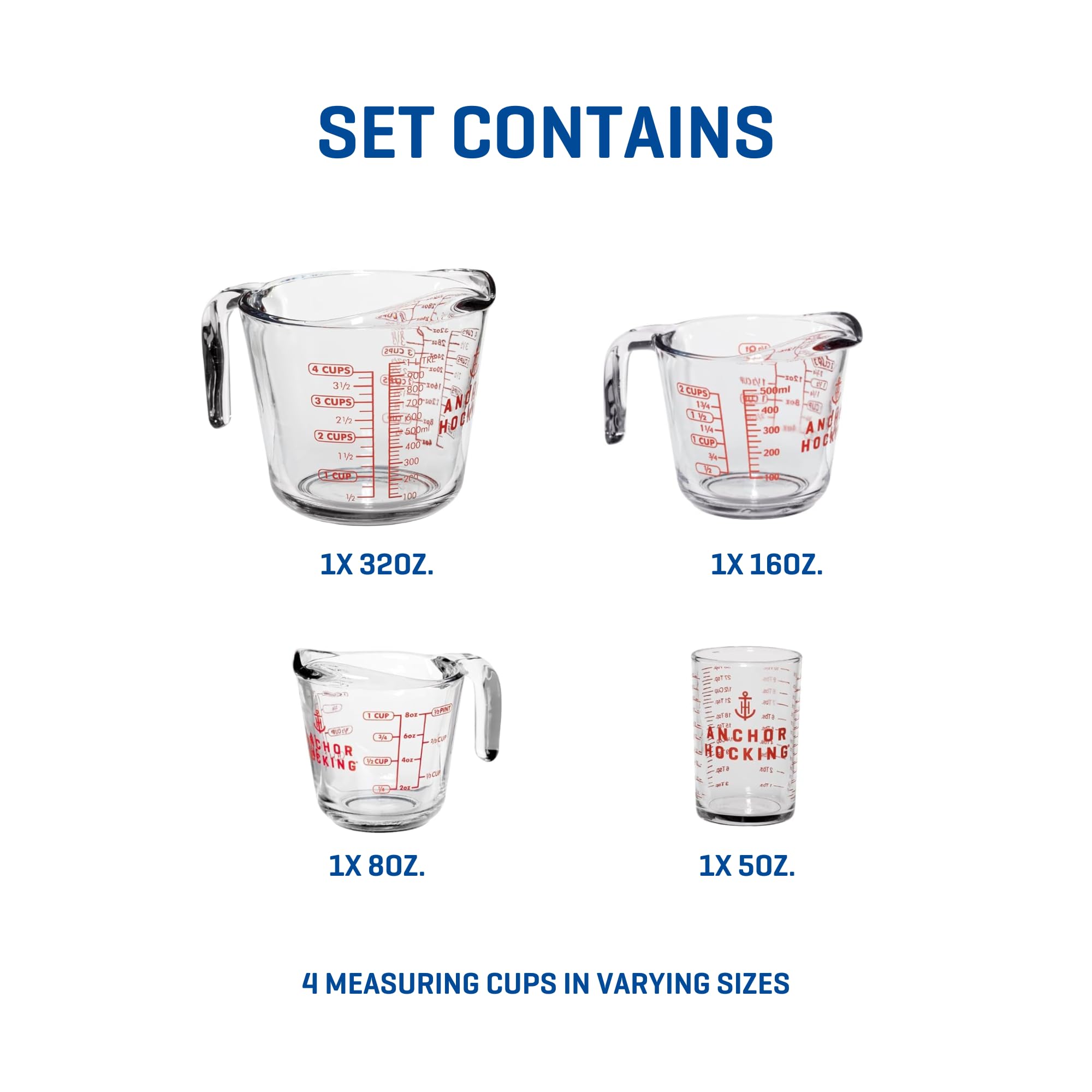 Anchor Hocking product label close-up highlighting made in USA quality and warranty benefit