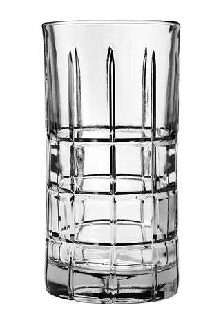 Anchor Hocking Manchester set of four tumblers front view showing capacity and classic pattern for reliable everyday use