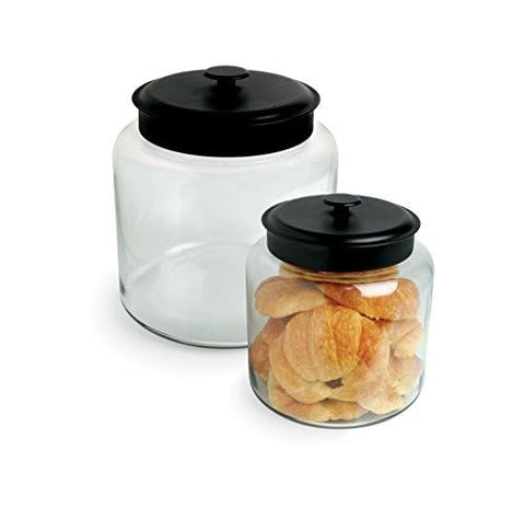 Anchor Hocking jar next to measuring cup, shows 1.5 gallon capacity scale