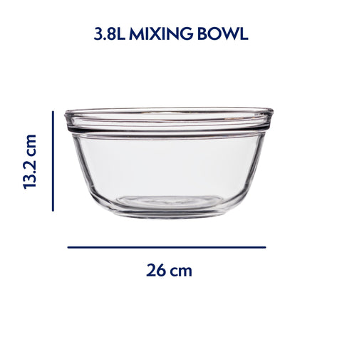 Anchor Hocking bowl on table styled with salad for attractive serving
