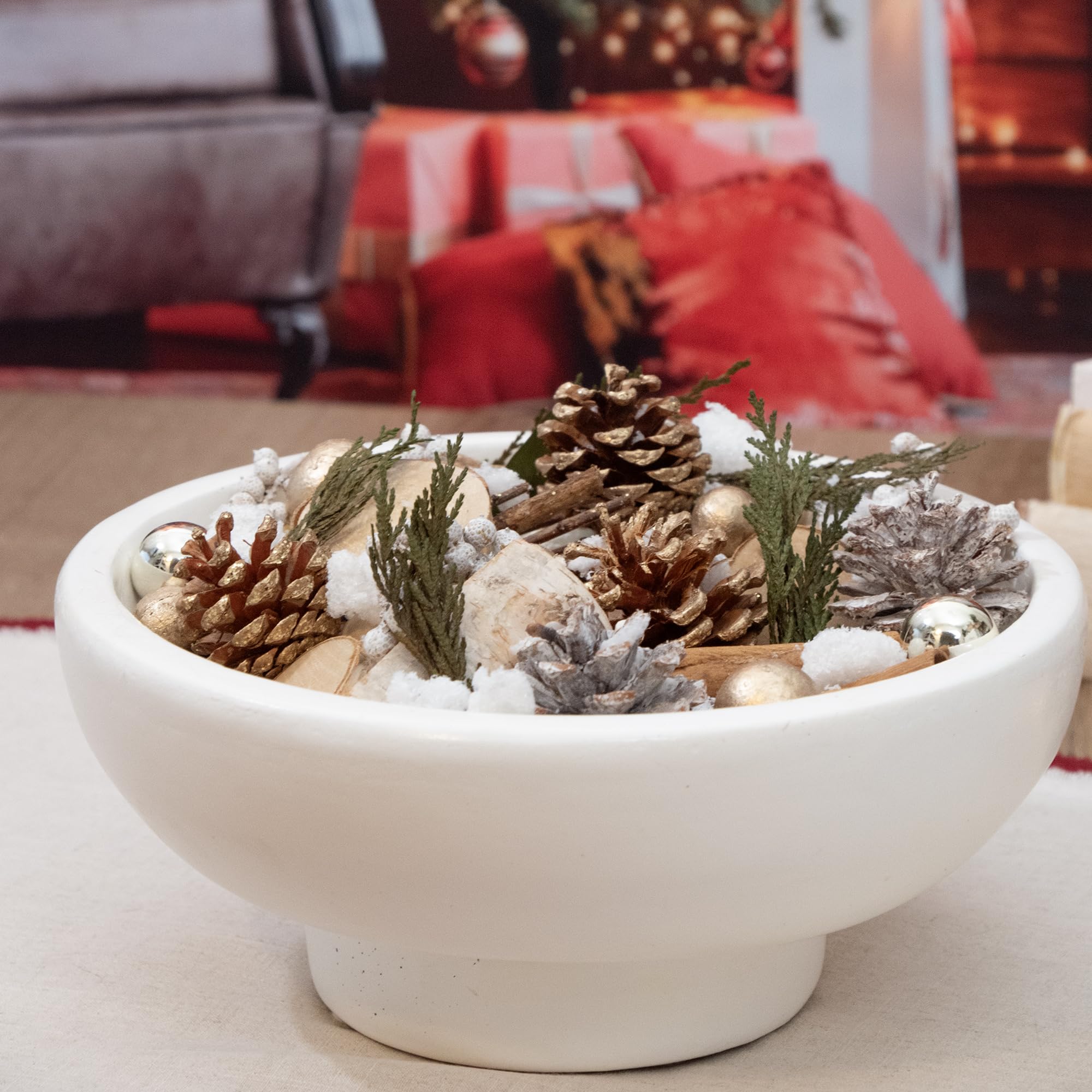 ANDALUCA potpourri displayed in entryway bowl showing instant holiday decor upgrade