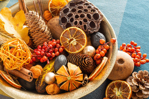 ANDALUCA close-up of potpourri pieces showing texture and natural botanicals