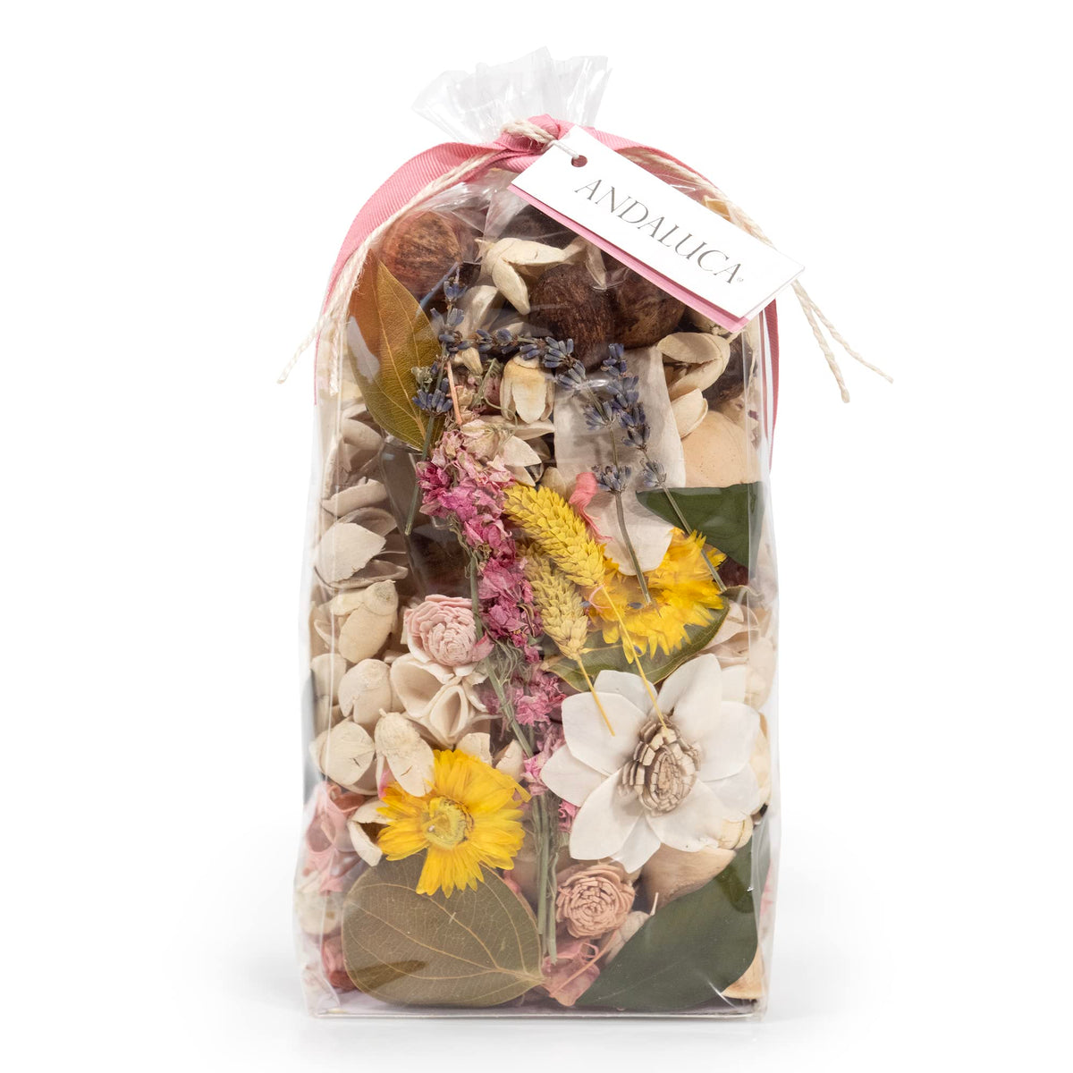 ANDALUCA front packaging showing large 20 oz bag, enhances home decor