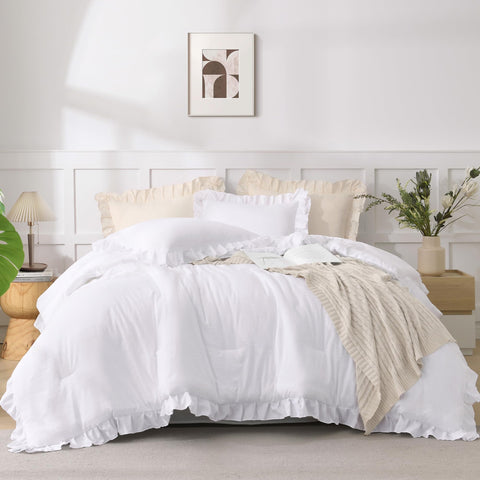 Andency close ruffle detail highlighting stitched trim and elegant texture benefit