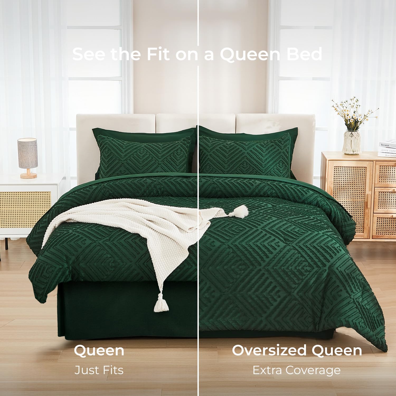 Andency comforter edge stitching detail demonstrating durable construction