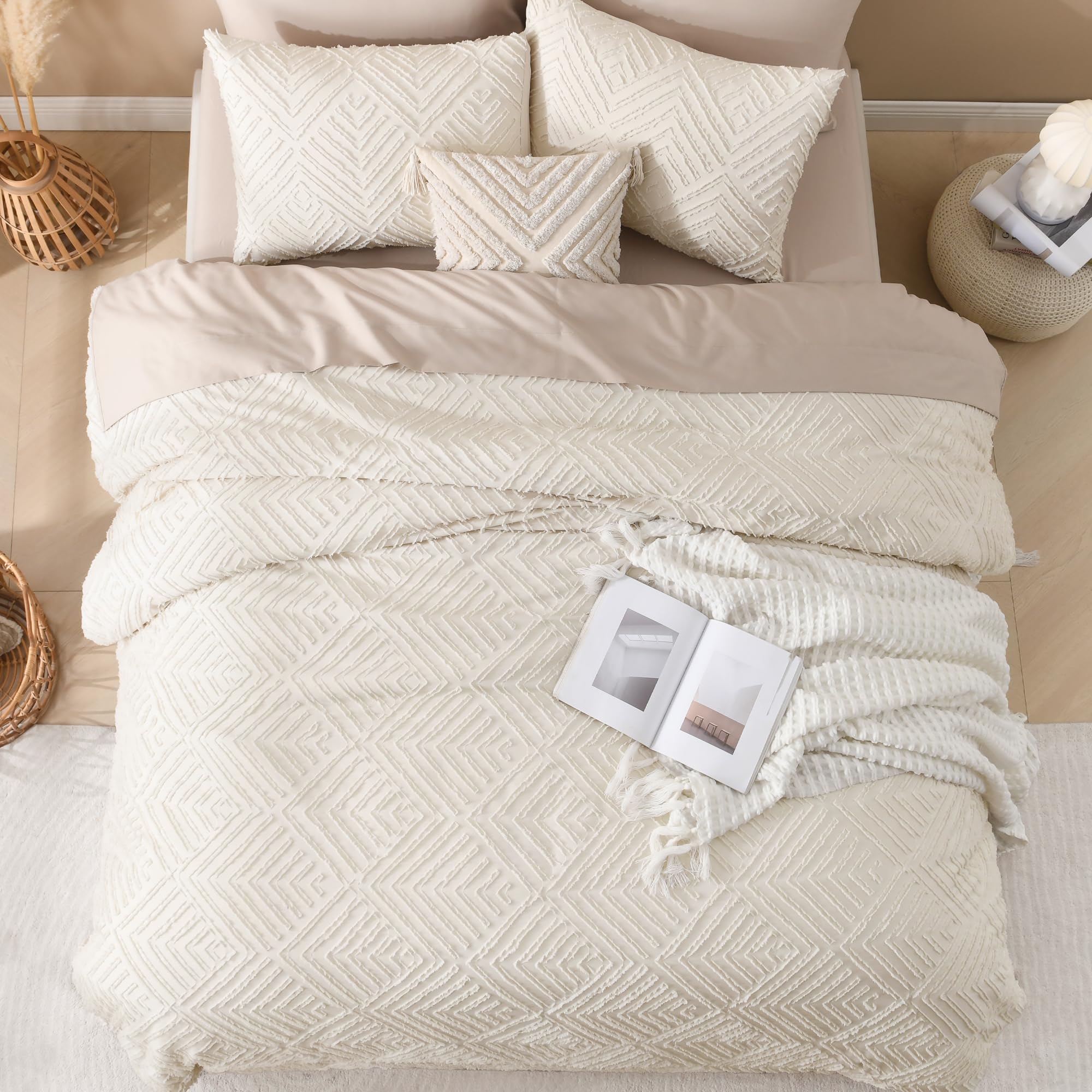 Andency comforter folded for storage showing easy-care, low-maintenance benefit
