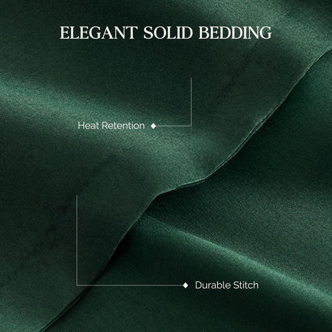 andency folded comforter next to ruler illustrating generous queen size and proper fit