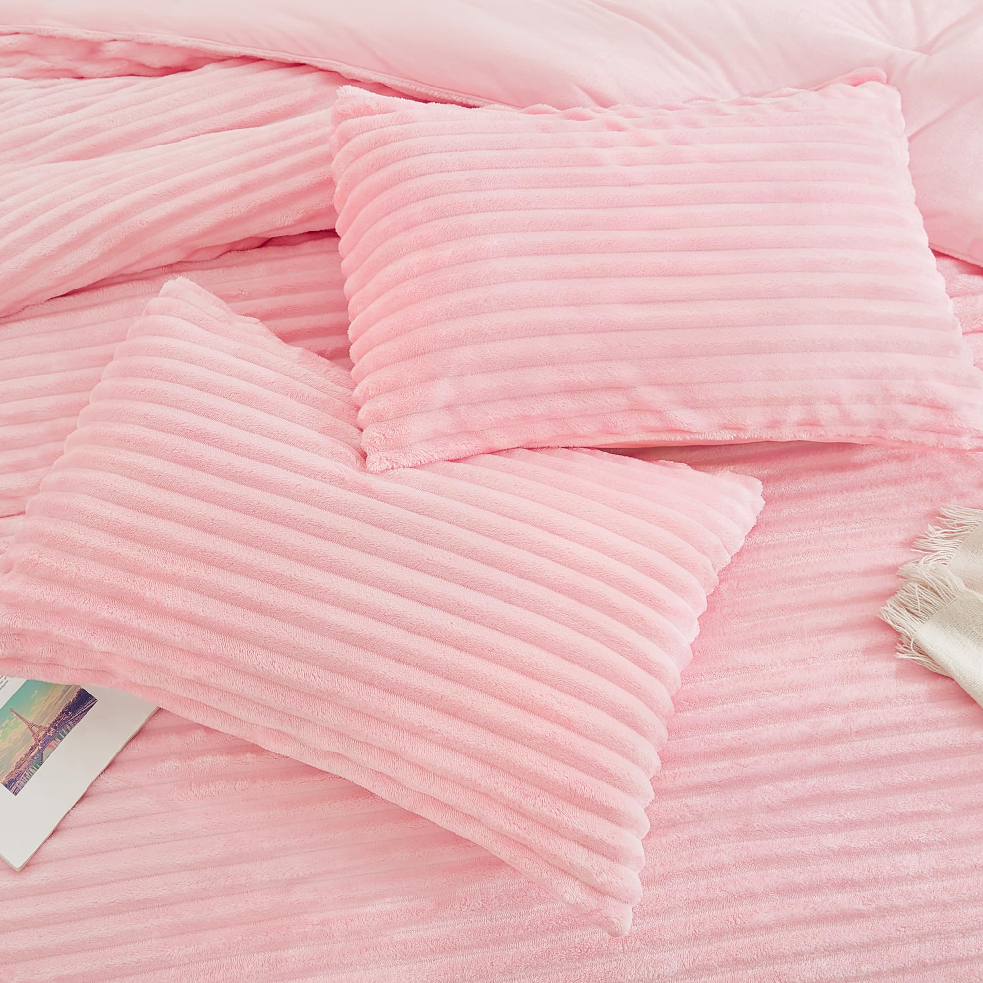 Andency comforter displayed on queen bed showing decorative impact