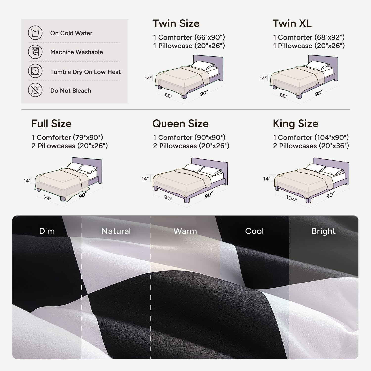 Andency comforter pillows and layering shows versatile styling and coordinated look benefit