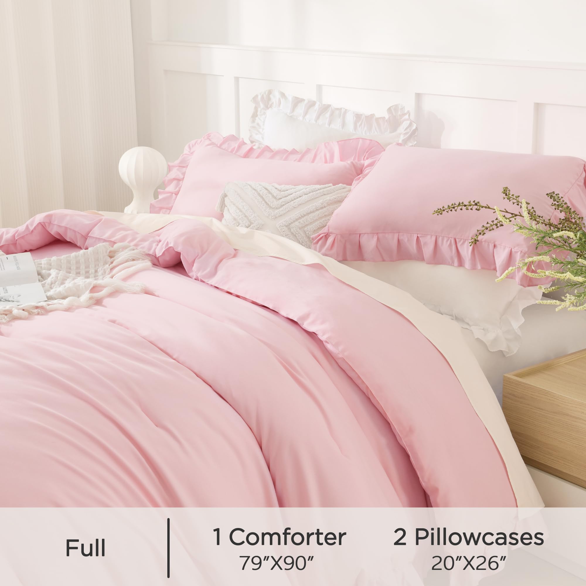 Andency comforter size and drape on mattress showing generous coverage and fit