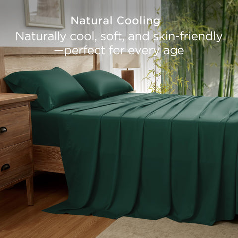 Andency fitted sheet deep pocket detail that secures mattresses up to 16"
