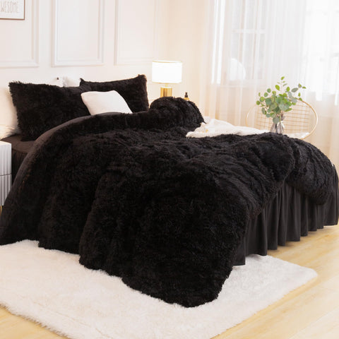 Andency close-up of faux fur texture highlighting soft pile and tactile comfort