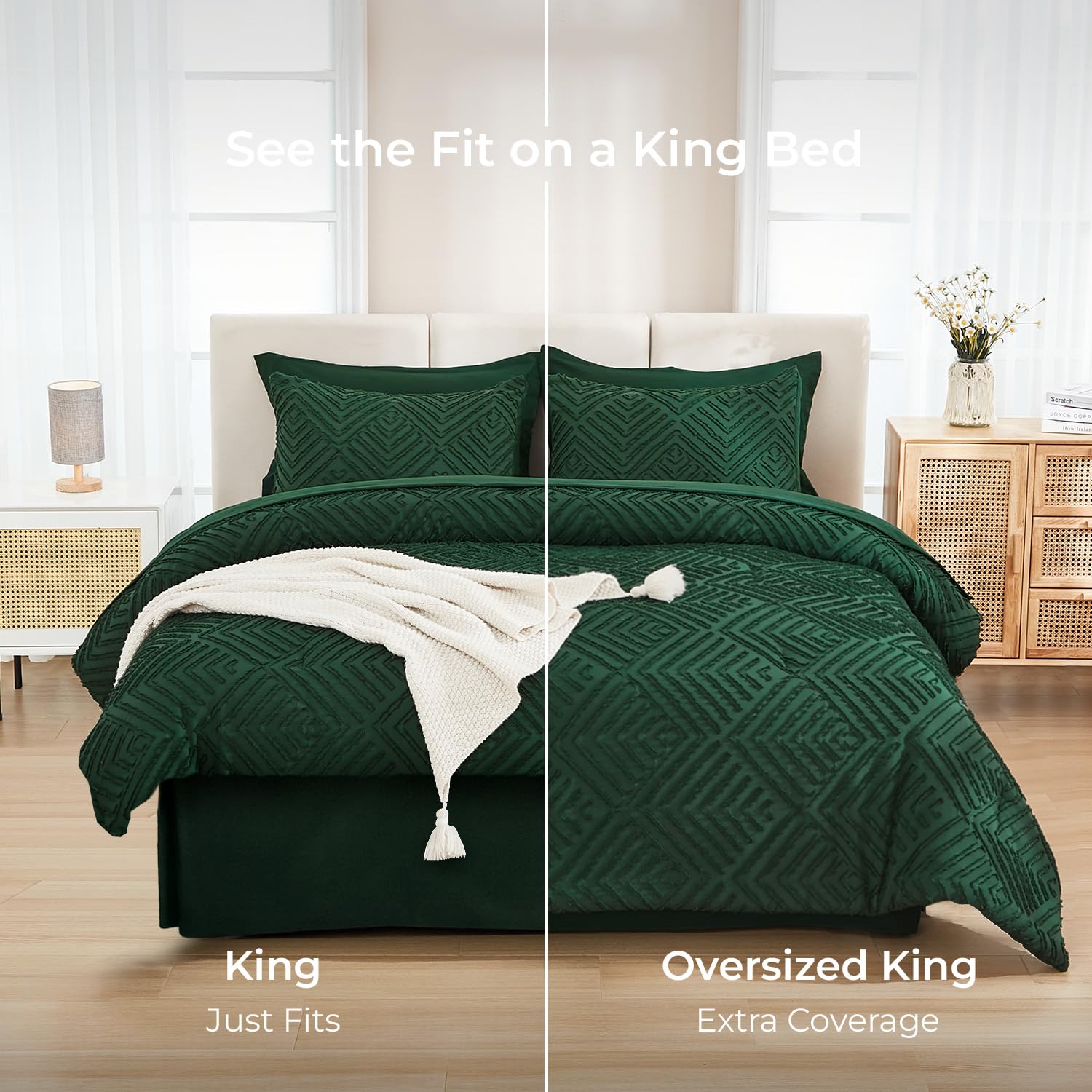 Andency fitted sheet deep 14-inch pocket demonstrating secure mattress fit