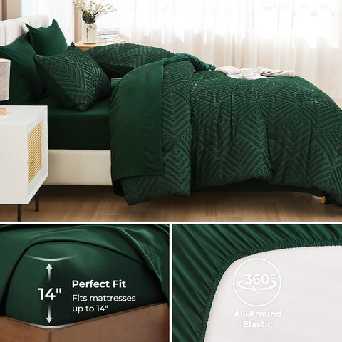 Andency pillowcase and sham arrangement creating coordinated bedroom styling