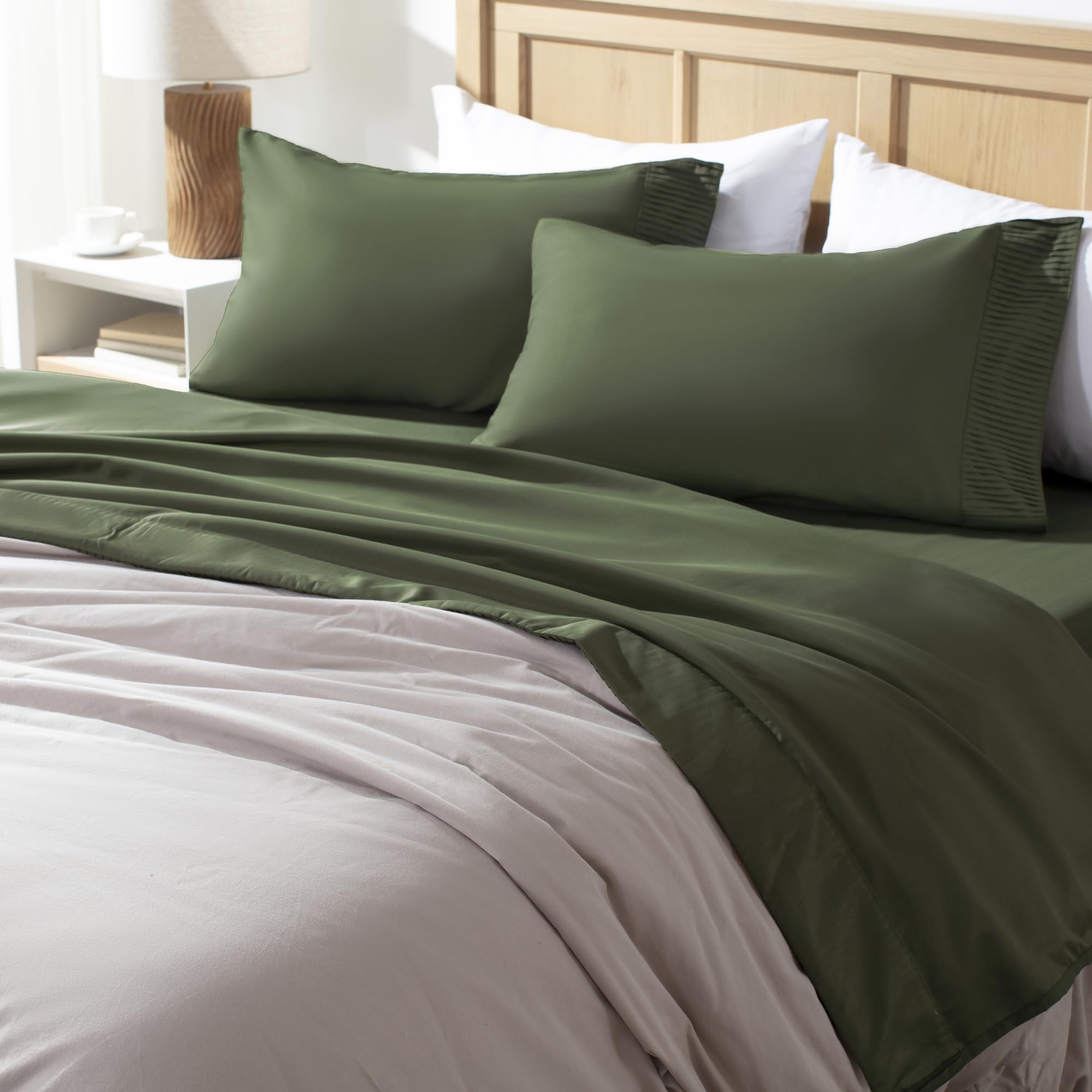 Andency pillowcase texture close-up highlighting soft brushed polyester comfort