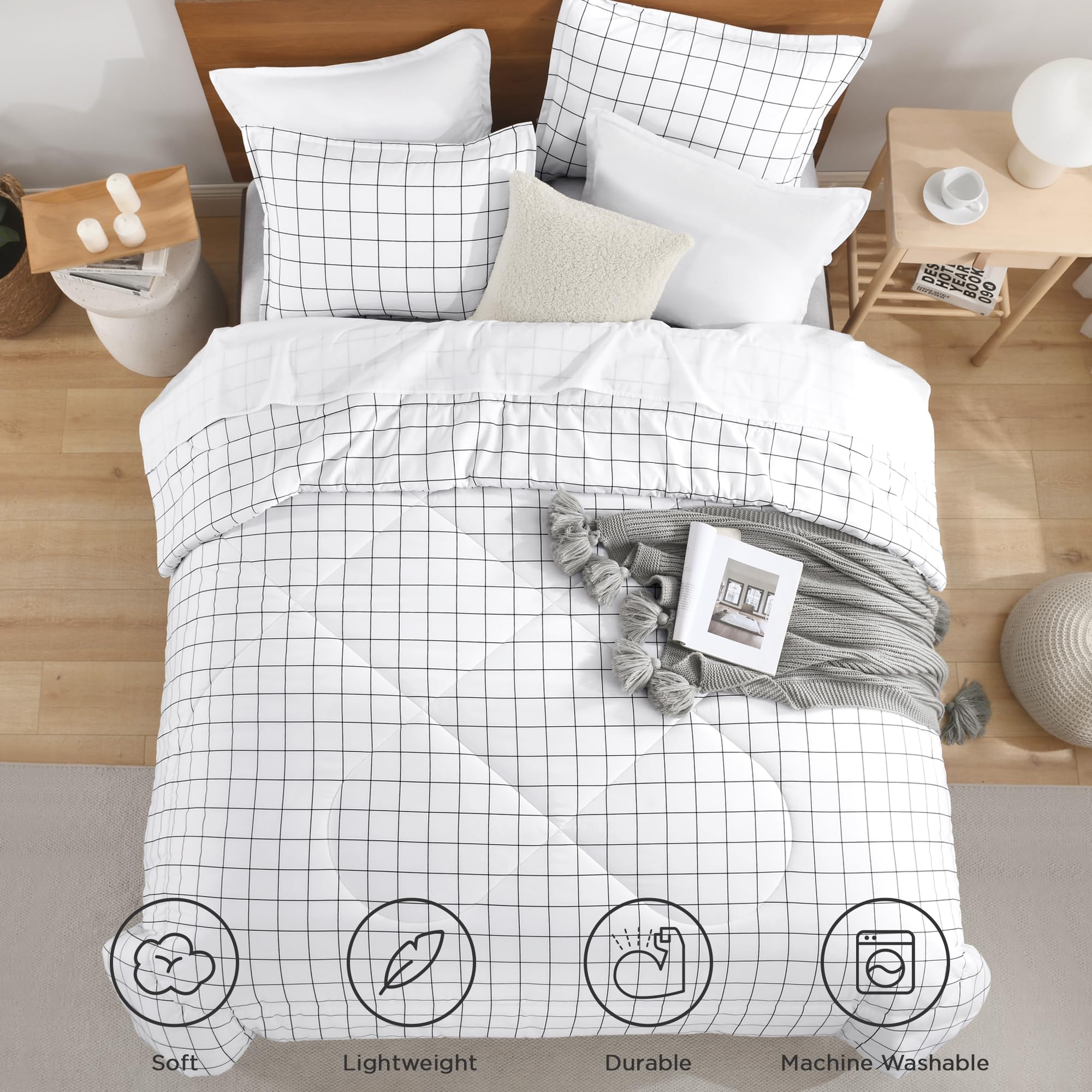Andency pillows and comforter top display coordinated set for effortless bedding