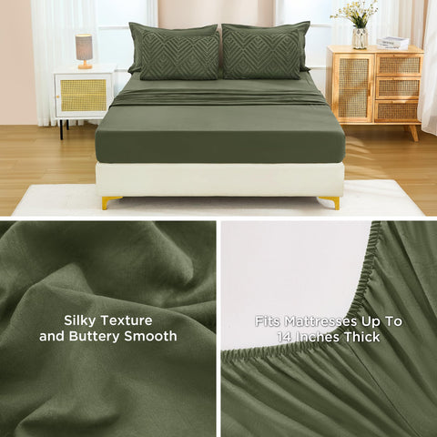 Andency pillow shams and pillowcases arranged on bed for cohesive look