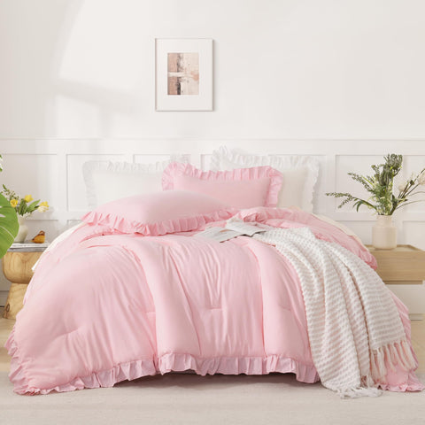Andency close-up ruffle detail highlighting textured stitching and elegant finish