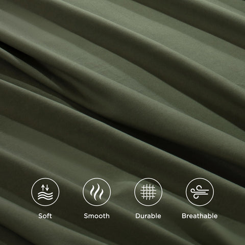 Andency fitted sheet on 16-inch mattress showing true deep-pocket compatibility