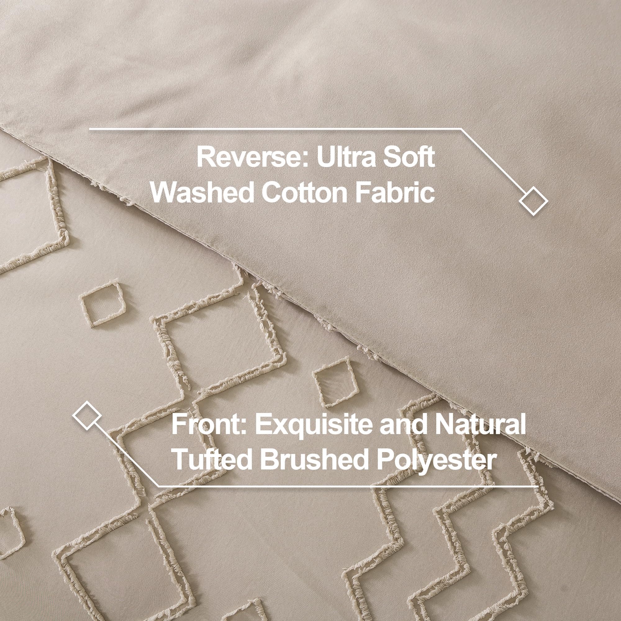 Andency comforter on queen bed showing full-size coverage and balanced drape
