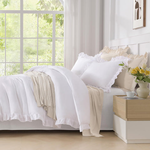 Andency styled bedroom lifestyle with the comforter creating a cozy inviting atmosphere