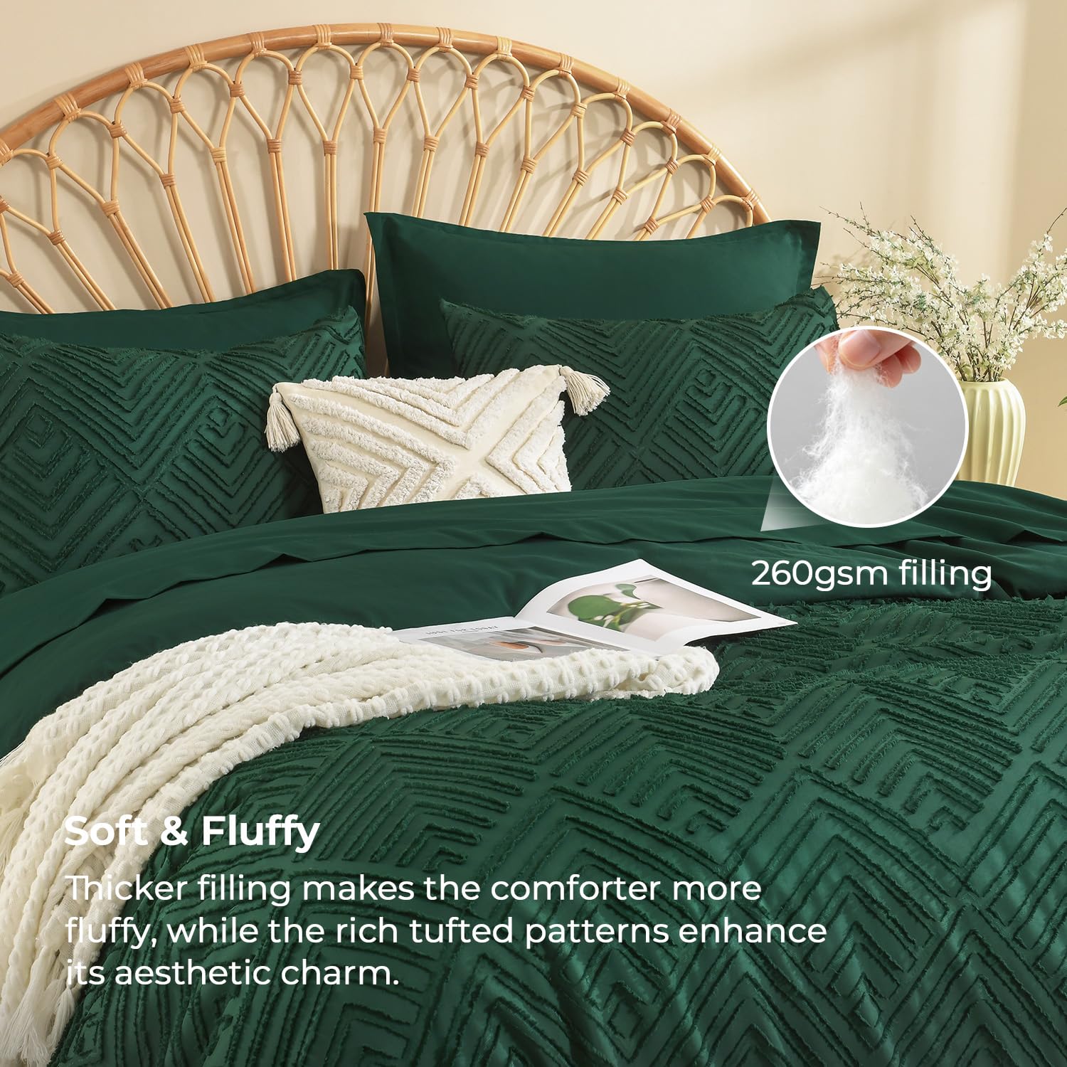 Andency close-up of brushed microfiber texture for soft comfortable feel