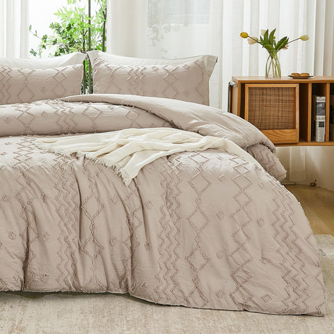 Andency close-up of tufted geometric pattern highlighting texture and visual interest