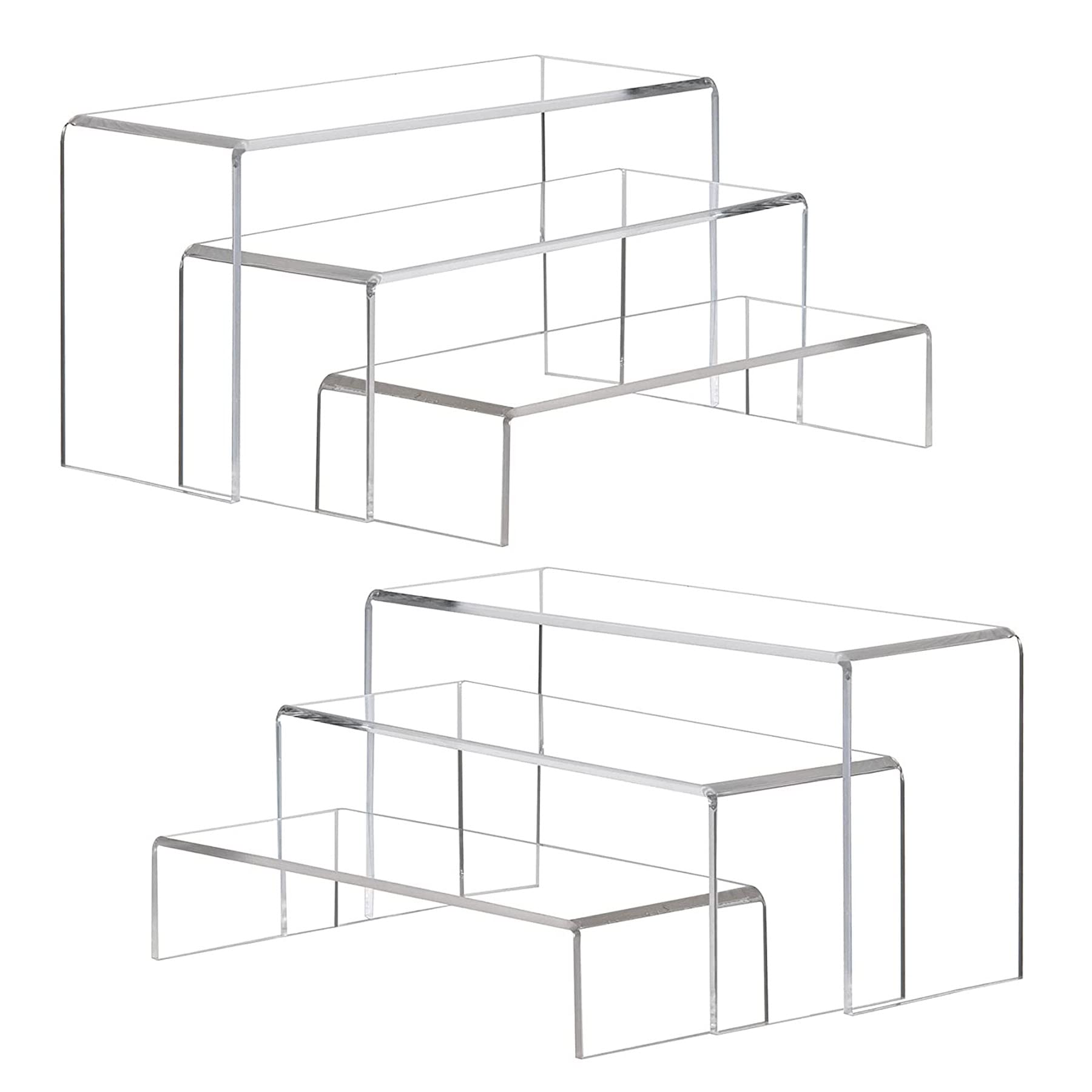 ANDGOO clear risers front packaging showing six-piece set and neat presentation benefit