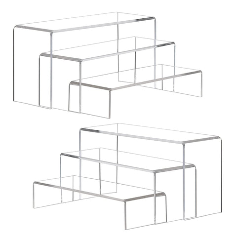 ANDGOO clear risers front packaging showing six-piece set and neat presentation benefit