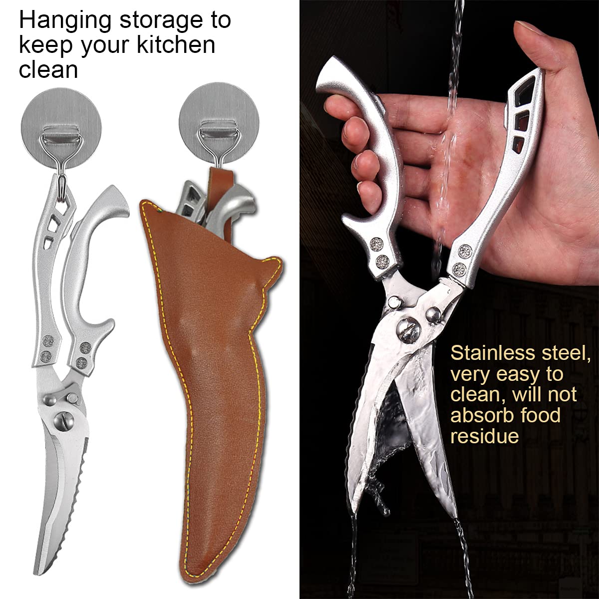 ANDONG scissors beside ruler, 10-inch scale for leverage and precision benefit
