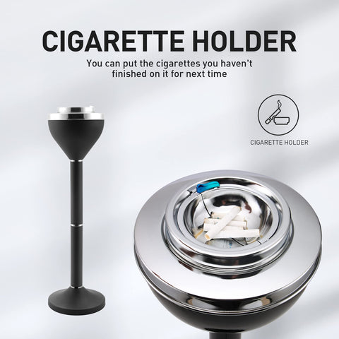 Anfrere lid open while dumping butts showing simple one-touch operation
