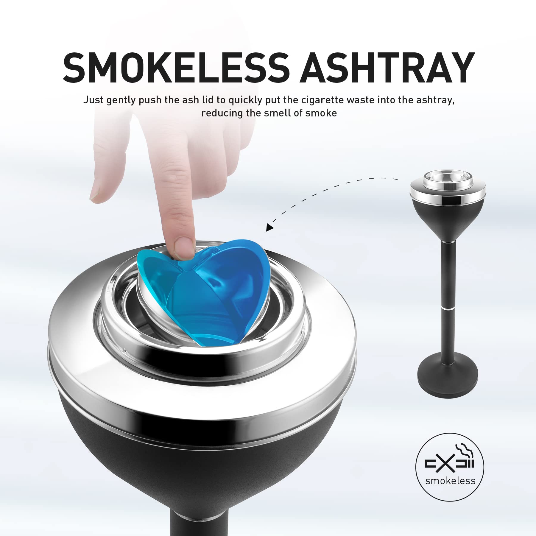 Anfrere removable canister closeup for easy emptying and hygienic cleaning