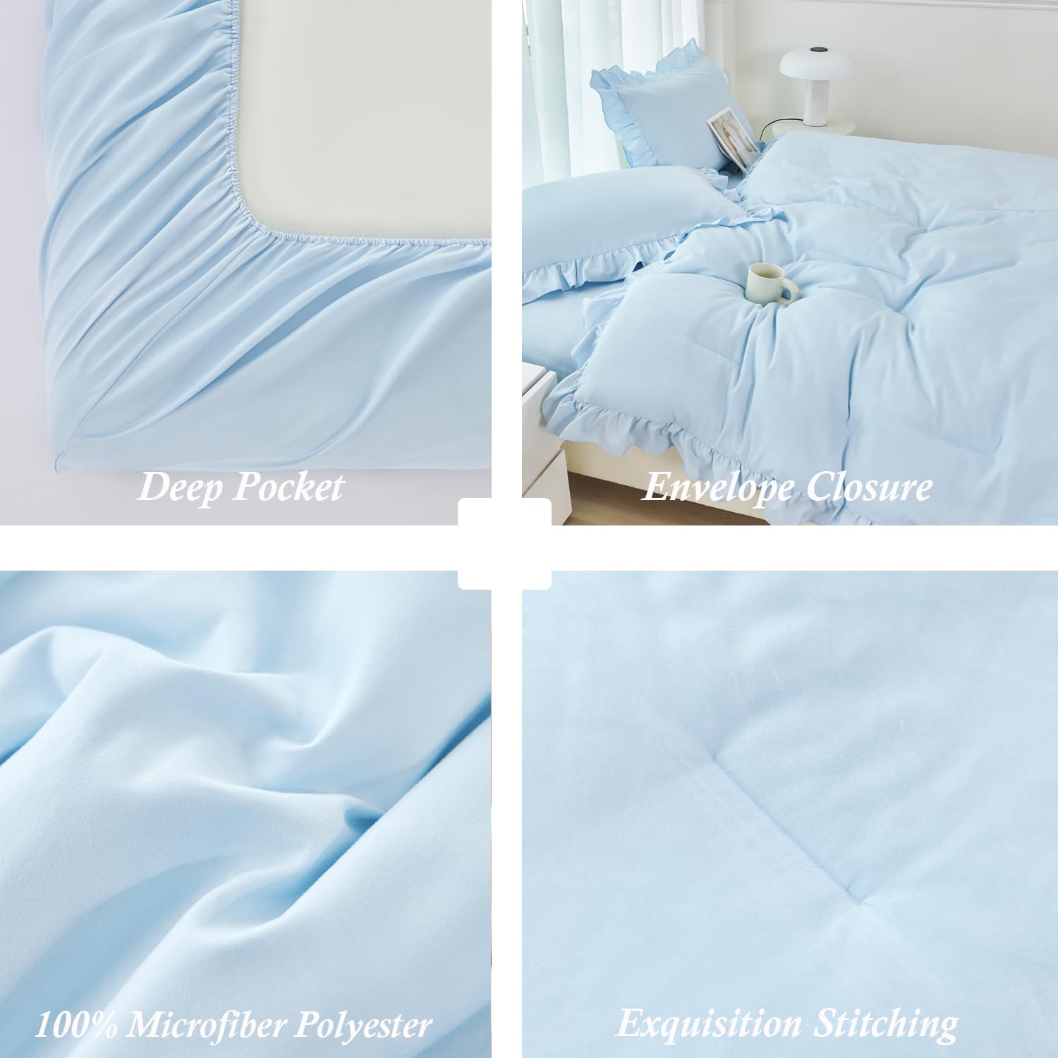 ANGIYUIN microfiber fabric texture close-up showing soft comfort