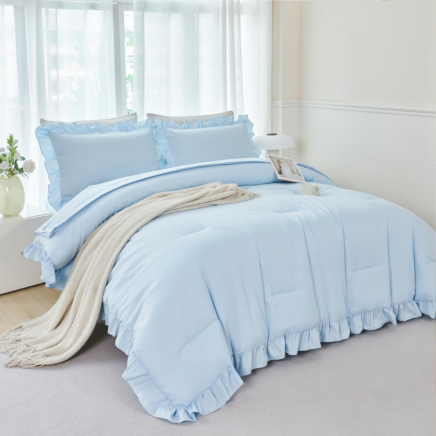 ANGIYUIN fitted sheet showing deep pocket fit and snug mattress hold