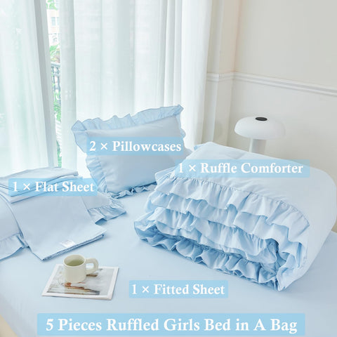 ANGIYUIN flat sheet and pillowcases arranged for coordinated bedding benefit