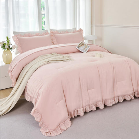 ANGIYUIN flat layout of fitted and flat sheets for quick bed setup