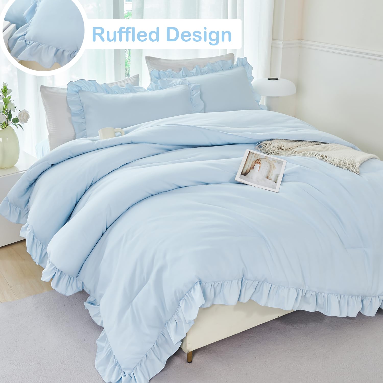 ANGIYUIN full bed scale comparison illustrating generous coverage